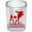 Jenkins Souvenirs 90000JE CAN SHOTGLASS SQ MOOSE FLAG