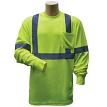 BlackCanyon Outfitters BCOHVLST2X BCO LS PKT T W/RFLCTV TAPE/HIVIS/LIME 2X