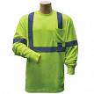 BlackCanyon Outfitters BCOHVLST3X BCO LS PKT T W/RFLCTV TAPE/HIVIS/LIME 3X