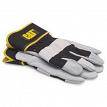 Boss CAT013201L Gray Lined Split Leather Palm Glove with Black Cotton Back & CAT Logo - Large