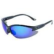 Global Vision COUBKGTB Cougar G-Tech Safety Glasses with Blue Lenses and Black Frame