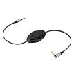 Retrak ETPRAUX Premier Black Retractable Auxiliary Cabl