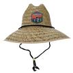 Easter Island Mercantile HBS4BLU Straw Patch Hat with Floral Brim Blue