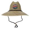 Easter Island Mercantile HBS4BUR Straw Patch Hat with Floral Brim Burgun