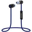 MobileSpec MBS11104 Bluetooth Wireless Earbuds with In-Line Mic Blue/Black