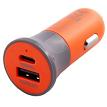 MobileSpec MBSHVDC02 Hi-Vis Dual Port 30W DC Charger Orange