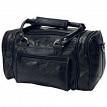 RoadPro PLB-003 12 Patchwork Leather Shave Kit Bag - Black