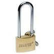 Roadpro RPLB-40L Padlock 1.5 Brass Double 2.5 Shackle