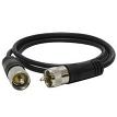 TruckSpec TS-3CC 3' CB Antenna Coax Cable with PL-259 Connectors - Black