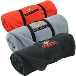 U.S. Military Merchandise 1082 Polar Fleece Throw US Marine Corps Assortment 1