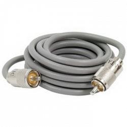 Astatic 302-10274 9\' RG8X Cable with PL259 Connectors Grey (A8X9) 1