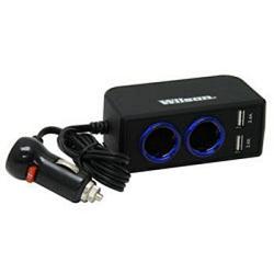 Wilson Antennas 3052224USBBL 12-Volt Dual 2.4A USB Adapter with 3\' Cord 1