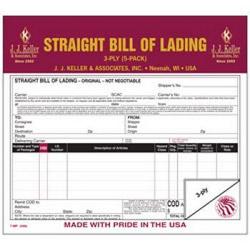 J.J. Keller 7MP Straight Bill of Lading 5-Pack 1