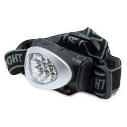 LumaGear LG2923 10 LED Plastic AAA Cell Head Lamp Silver/Black 1