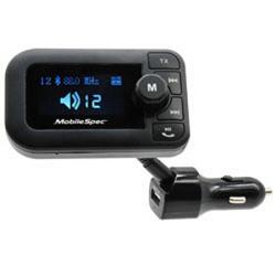 MobileSpec MBS13203 12V/DC FM Transmitter with 2.1A USB and Large Display