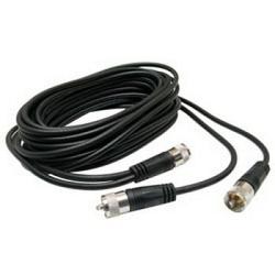 RoadPro RP-18CCP 18\' CB Antenna Co-Phase Coax Cable with (3) PL-259 Connectors - Black 1
