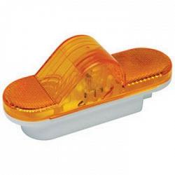 RoadPro RP-6164A 6.5 x 2.25 Oval Sealed Light w/Dome & 3-Prong Connector - Amber White 1