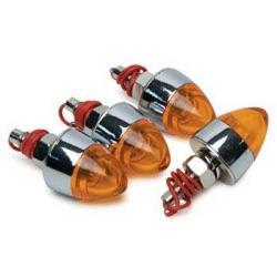 RoadPro RP-7868 Lighted Tip License Plate Screws - Amber Chrome Finish 4-Pack 1