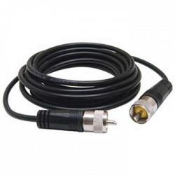 RoadPro RP-9CC 9\' CB Antenna Coax Cable with PL-259 Connectors - Black 1
