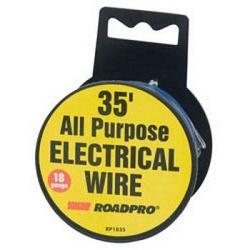 RoadPro RP1835 18-Gauge 35\' All Purpose Electrical Wire - Blue Spool 1