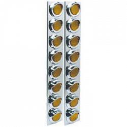 RoadPro RPSL28LED Posi-View LED SS Air Cleaner Sealed Light Assembly - 8 Amber Light 1