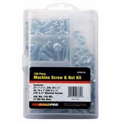 RoadPro SST90130 130-Piece Machine Screw and Nut Kit with Plastic Case