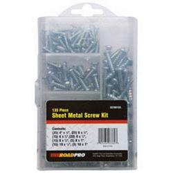 RoadPro SST90135 135-Piece Sheet Metal Screw Kit with Plastic Case 1