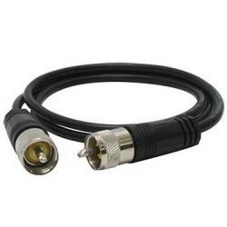 TruckSpec TS-3CC 3\' CB Antenna Coax Cable with PL-259 Connectors - Black 1
