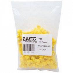 Metra YTT 10-12 Gauge Vinyl T-Tap - Yellow 100-Pack 1
